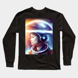 Astronaut Interstellar Time Travel Long Sleeve T-Shirt